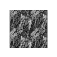 Black And White Rocky Texture Pattern Satin Bandana Scarf by dflcprintsclothing