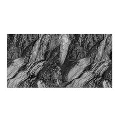 Black And White Rocky Texture Pattern Satin Wrap by dflcprintsclothing