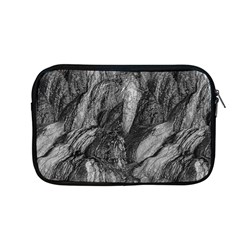 Black And White Rocky Texture Pattern Apple Macbook Pro 13  Zipper Case by dflcprintsclothing