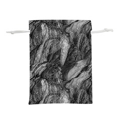 Black And White Rocky Texture Pattern Lightweight Drawstring Pouch (s) by dflcprintsclothing