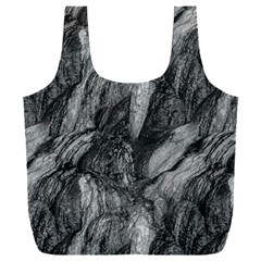 Black And White Rocky Texture Pattern Full Print Recycle Bag (xxxl)