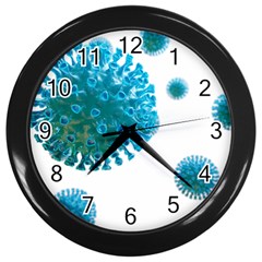 Corona Virus Wall Clock (black) by catchydesignhill