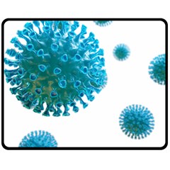 Corona Virus Fleece Blanket (medium)  by catchydesignhill