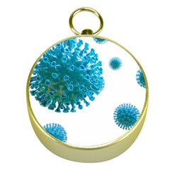 Corona Virus Gold Compasses by catchydesignhill