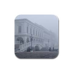 Fog Winter Scene Venice, Italy Rubber Square Coaster (4 Pack)  by dflcprintsclothing