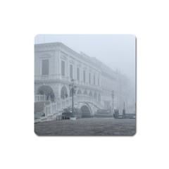 Fog Winter Scene Venice, Italy Square Magnet by dflcprintsclothing