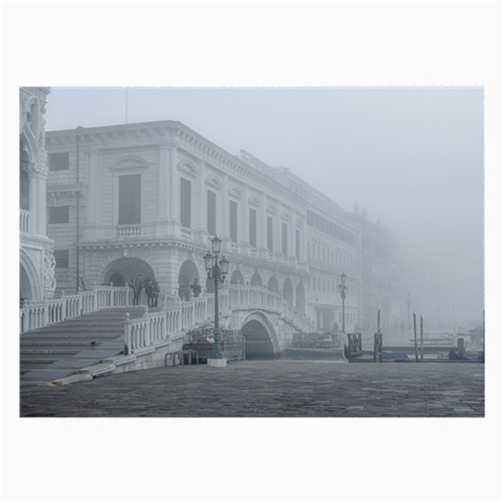 Fog Winter Scene Venice, Italy Large Glasses Cloth