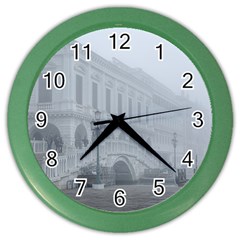 Fog Winter Scene Venice, Italy Color Wall Clock by dflcprintsclothing