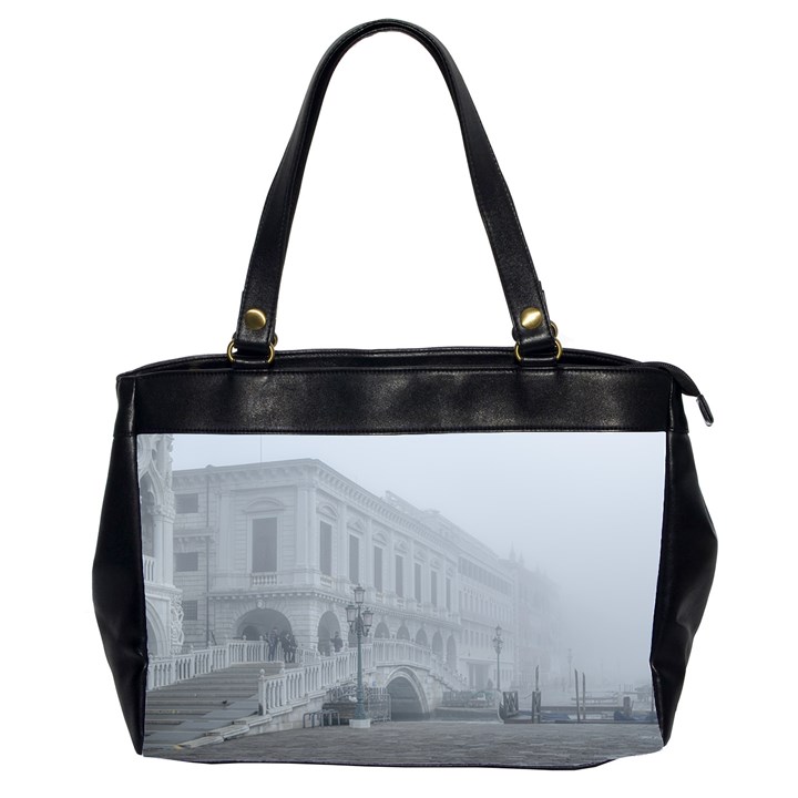 Fog Winter Scene Venice, Italy Oversize Office Handbag (2 Sides)