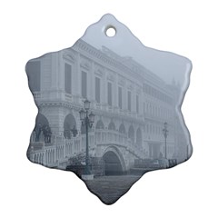 Fog Winter Scene Venice, Italy Ornament (snowflake)