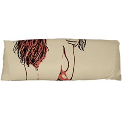 Beauty At The Beach, Hot Bikini Girl Illustration Body Pillow Case (dakimakura) by Casemiro