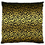 Gold and black, metallic leopard spots pattern, wild cats fur Standard Flano Cushion Case (Two Sides) Front