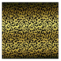 Gold And Black, Metallic Leopard Spots Pattern, Wild Cats Fur Large Satin Scarf (square) by Casemiro