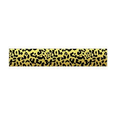 Gold And Black, Metallic Leopard Spots Pattern, Wild Cats Fur Flano Scarf (mini) by Casemiro