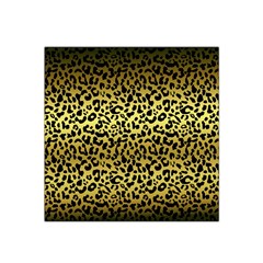 Gold And Black, Metallic Leopard Spots Pattern, Wild Cats Fur Satin Bandana Scarf by Casemiro