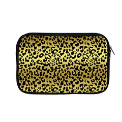 Gold and black, metallic leopard spots pattern, wild cats fur Apple MacBook Pro 13  Zipper Case