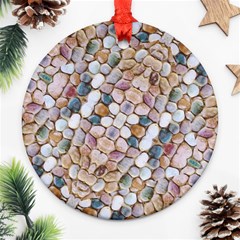 Rounded Stones Print Motif Ornament (round)