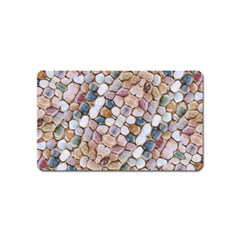 Rounded Stones Print Motif Magnet (name Card) by dflcprintsclothing