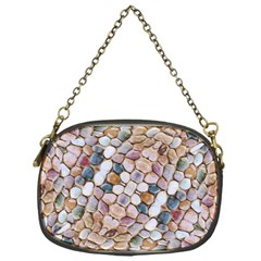 Rounded Stones Print Motif Chain Purse (one Side)