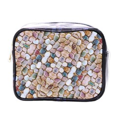 Rounded Stones Print Motif Mini Toiletries Bag (one Side)