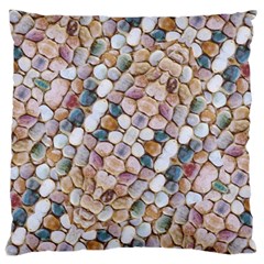 Rounded Stones Print Motif Standard Flano Cushion Case (two Sides)