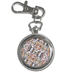 Rounded Stones Print Motif Key Chain Watches