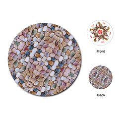 Rounded Stones Print Motif Playing Cards Single Design (round)