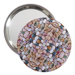 Rounded Stones Print Motif 3  Handbag Mirrors