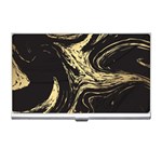 Black and gold marble Business Card Holder Front