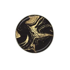 Black And Gold Marble Hat Clip Ball Marker (4 Pack)