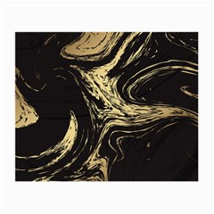 Black And Gold Marble Small Glasses Cloth by Dushan