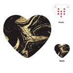 Black and gold marble Playing Cards Single Design (Heart) Front