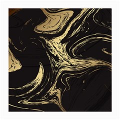 Black And Gold Marble Medium Glasses Cloth by Dushan