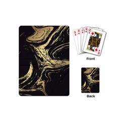 Black And Gold Marble Playing Cards Single Design (mini) by Dushan