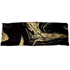 Black And Gold Marble Body Pillow Case (dakimakura) by Dushan