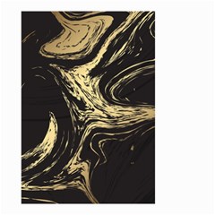 Black And Gold Marble Small Garden Flag (two Sides) by Dushan