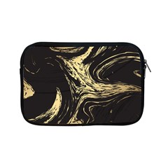 Black And Gold Marble Apple Ipad Mini Zipper Cases by Dushan