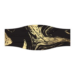 Black And Gold Marble Stretchable Headband by Dushan