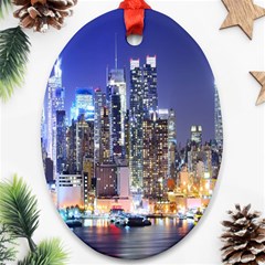 New-york Cityscape  Ornament (oval)