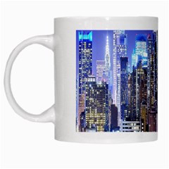 New-york Cityscape  White Mugs by Dushan