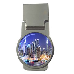 New-york Cityscape  Money Clips (round)  by Dushan