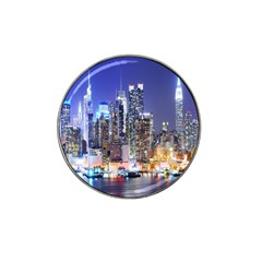 New-york Cityscape  Hat Clip Ball Marker by Dushan