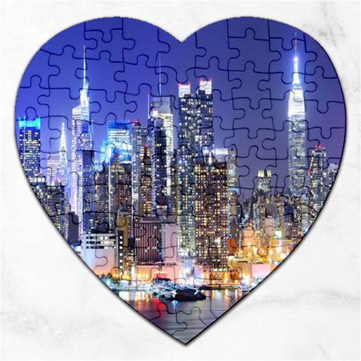 New-York CityScape  Jigsaw Puzzle (Heart)