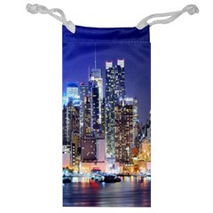 New-york Cityscape  Jewelry Bag by Dushan