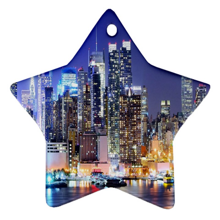 New-York CityScape  Star Ornament (Two Sides)