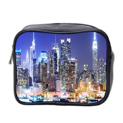 New-york Cityscape  Mini Toiletries Bag (two Sides) by Dushan