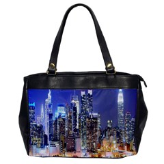 New-york Cityscape  Oversize Office Handbag by Dushan