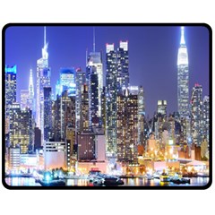 New-york Cityscape  Fleece Blanket (medium)  by Dushan