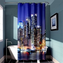 New-york Cityscape  Shower Curtain 36  X 72  (stall)  by Dushan