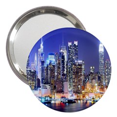 New-york Cityscape  3  Handbag Mirrors